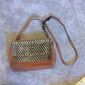 Tan and black the sak purse